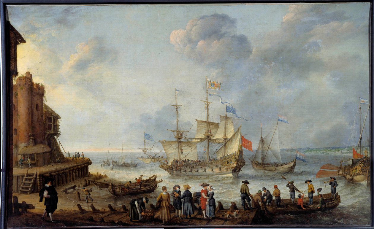 Adam Willaerts (1577-1664) tarafından boyama gemisi 17. yüzyıl Le Havre, Musee des Beaux Arts by Adam Willaerts