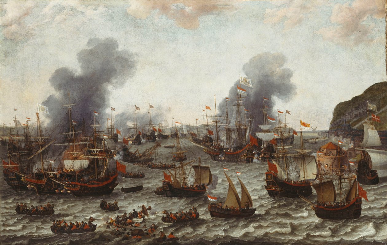 Cebelitarık Savaşı, Hollanda ve İspanyol Filoları arasında, 25 Nisan 1607, 1639 by Adam Willaerts