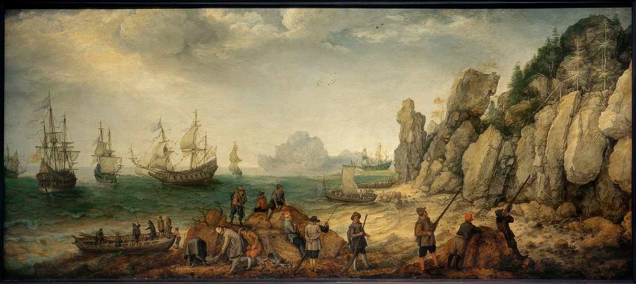 Kayalık deniz kıyısında yaban keçisi avı by Adam Willarts