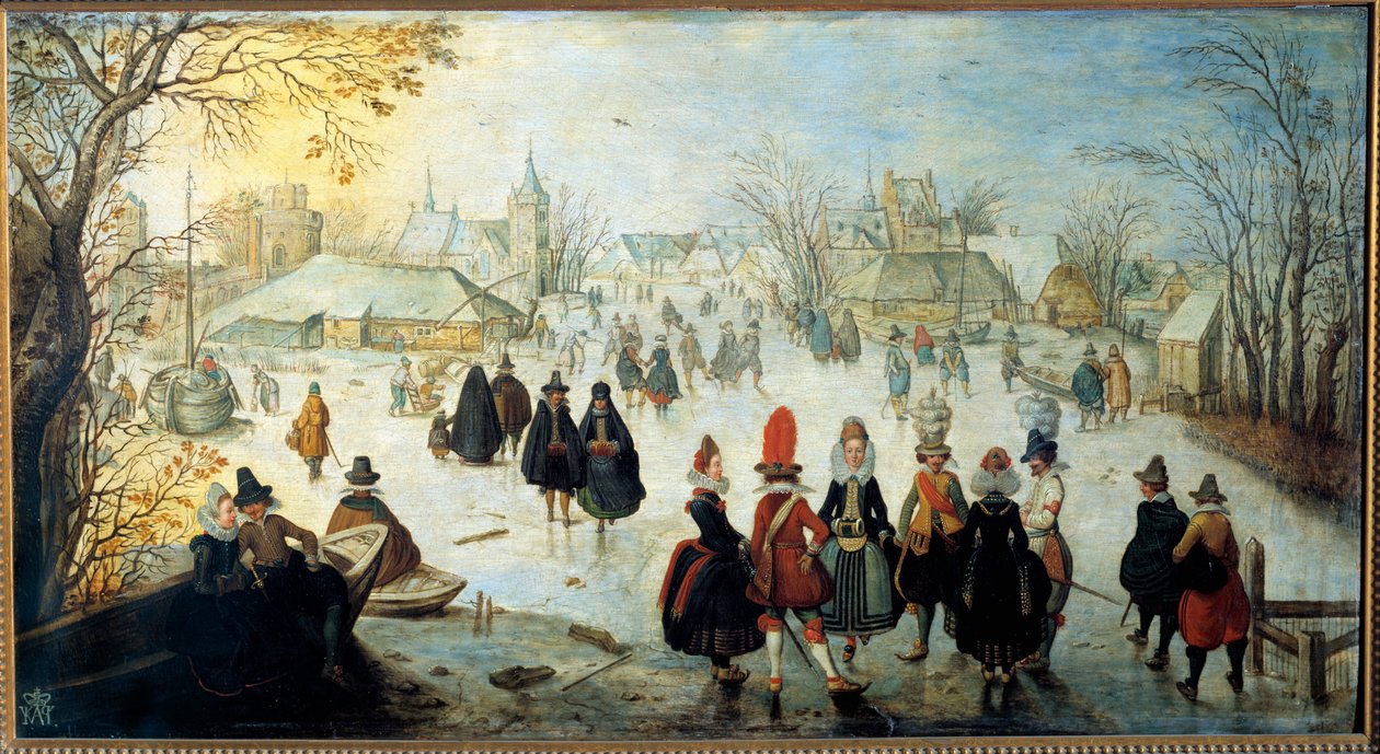 Les patenciler Tablo Adam Van Breen (1599-1665) 17. yüzyıl Güneşi. 0,35x0,65 m by Adam van Breen