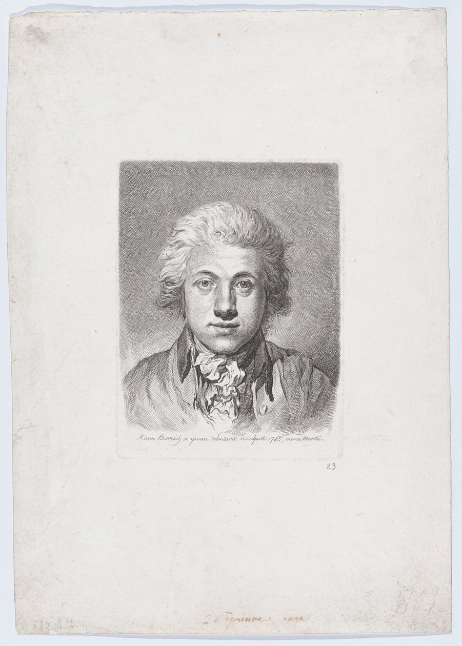 Otoportre, 1785. by Adam von Bartsch