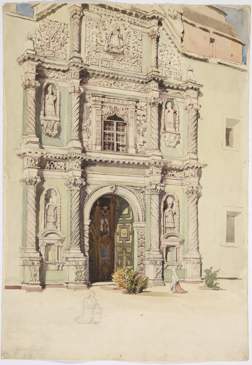 Katedral, Aquascalientes (suluboya) by Adela Breton