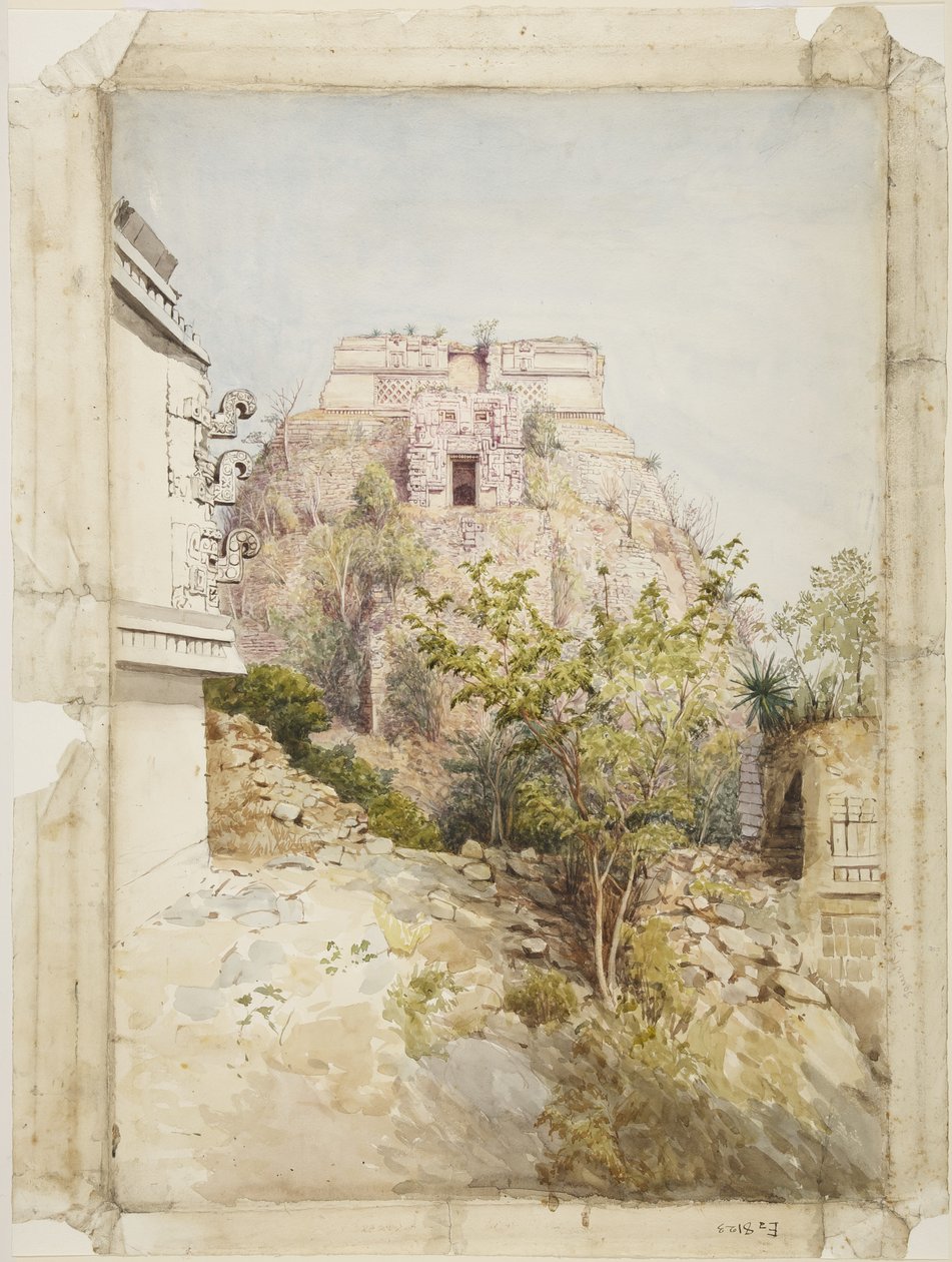Sihirbaz Evi, Uxmal, Meksika (suluboya) by Adela Breton