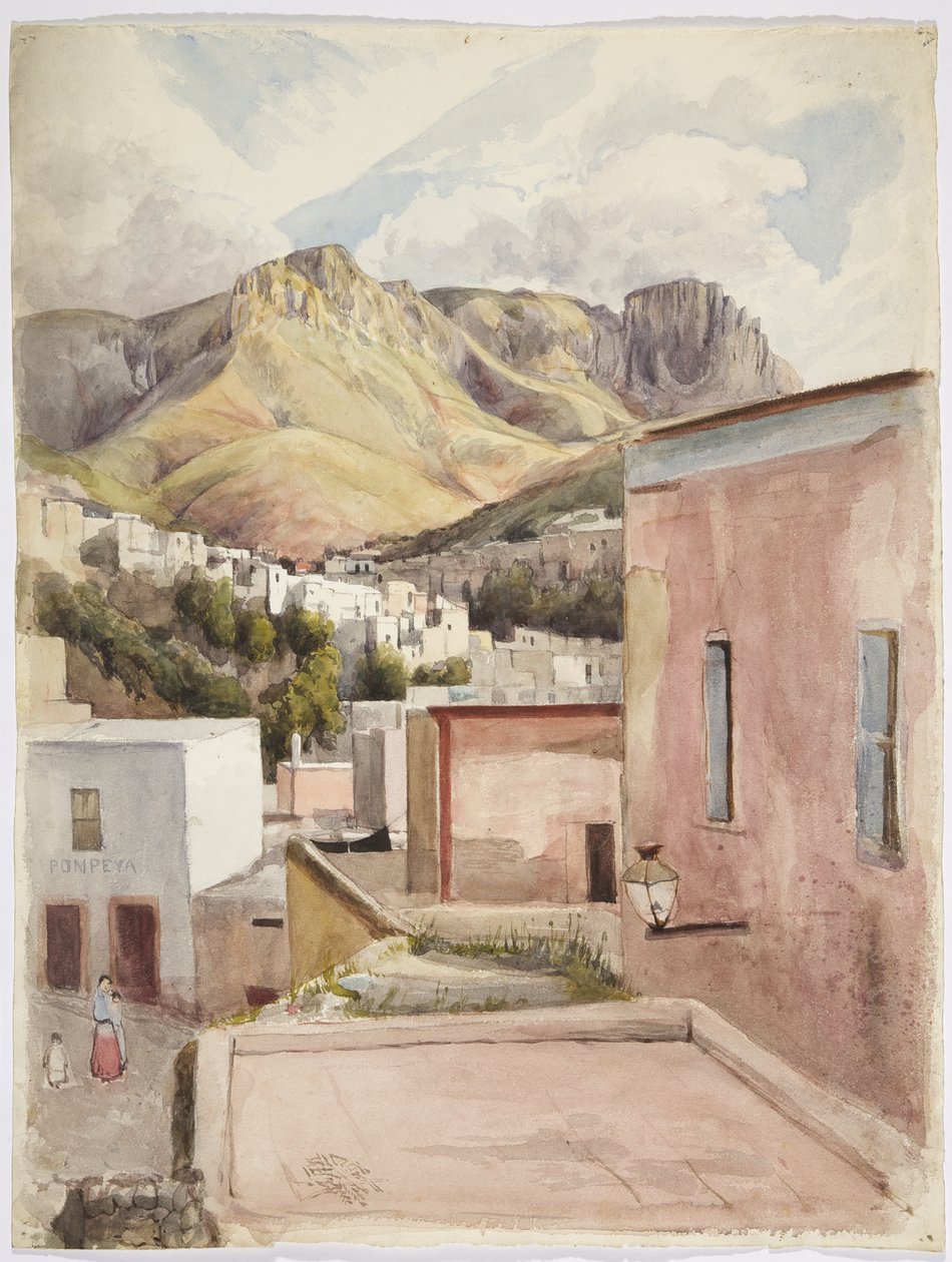 Pátzcuaro Gölü, Michoacan, Meksika (suluboya) by Adela Breton