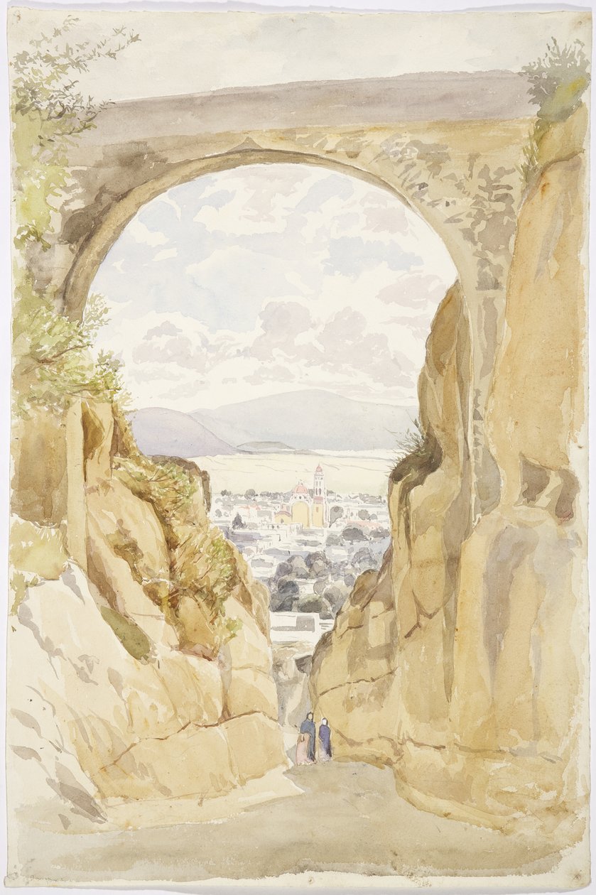 San Andres Chalchicomula, Puebla Eyaleti, Meksika (suluboya) by Adela Breton