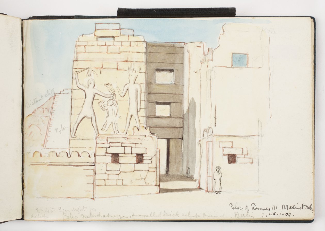 Suluboya, Çizimler ve Notlar Eskiz Defteri, Meksika, 1896-1898 (suluboya) by Adela Breton
