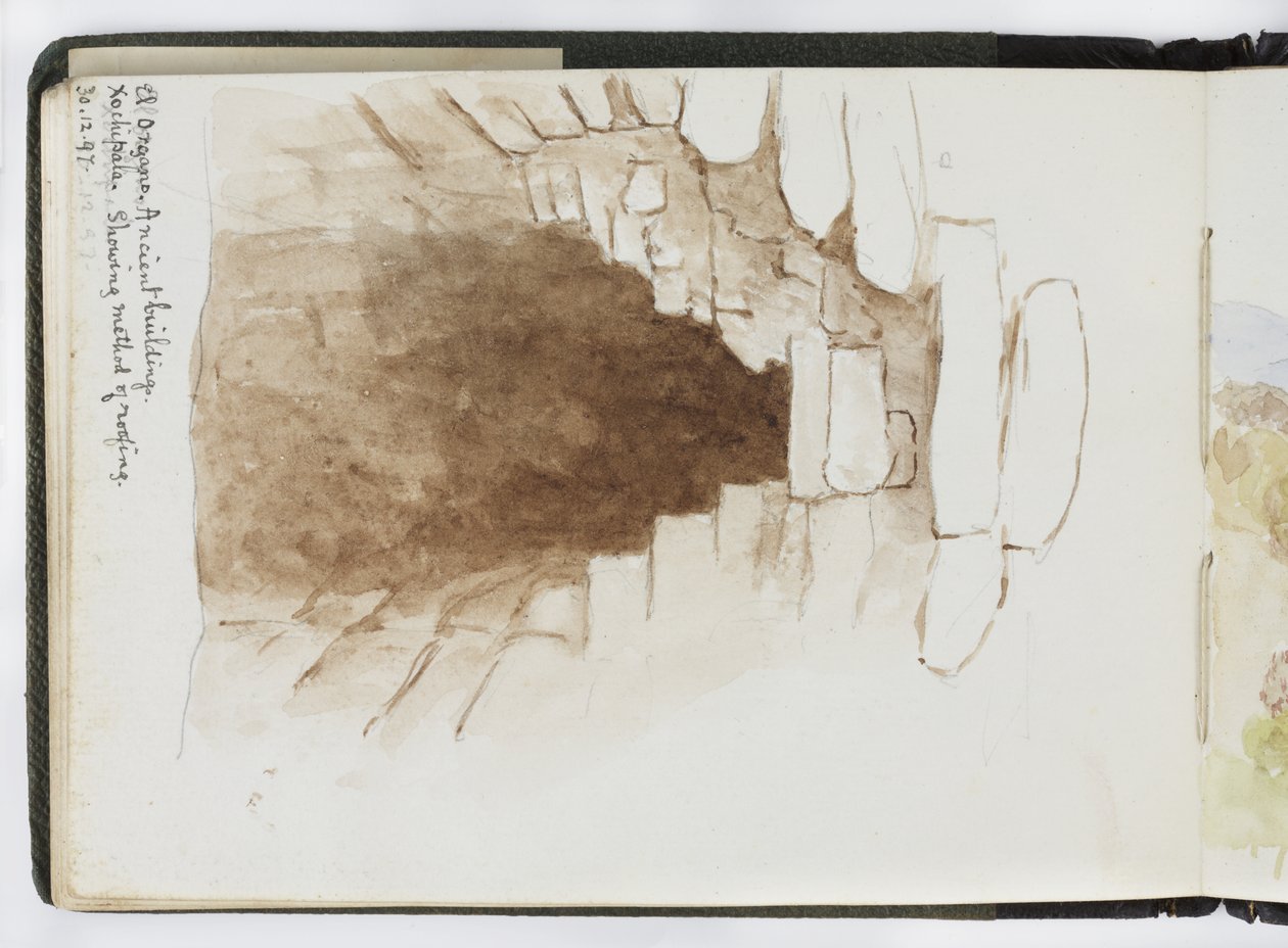 Suluboya Eskiz Defteri, Çizimler ve Notlar, Meksika, 1896-1898 (suluboya) by Adela Breton