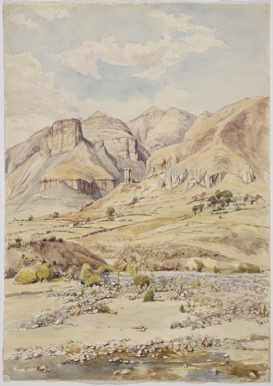 Görünüm - yakın Ixtacamaxtitlan, Meksika (suluboya) by Adela Breton