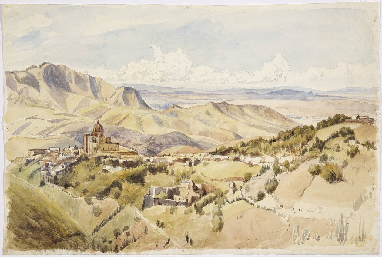 Guanajuato, Guanajuato Eyaleti, Meksika (suluboya) yakın görünümü by Adela Breton