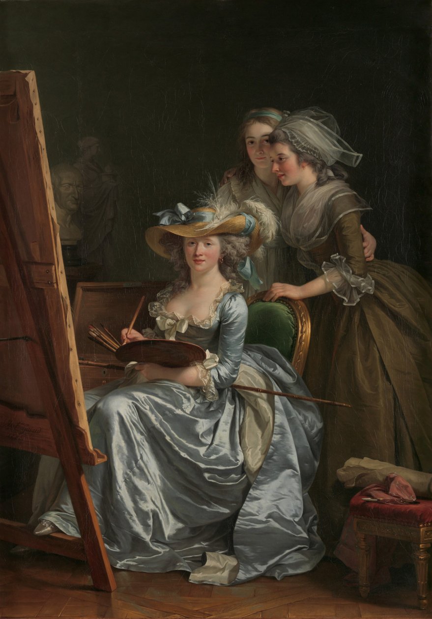 İki Öğrenci ile Otoportre by Adelaide Labille Guiard
