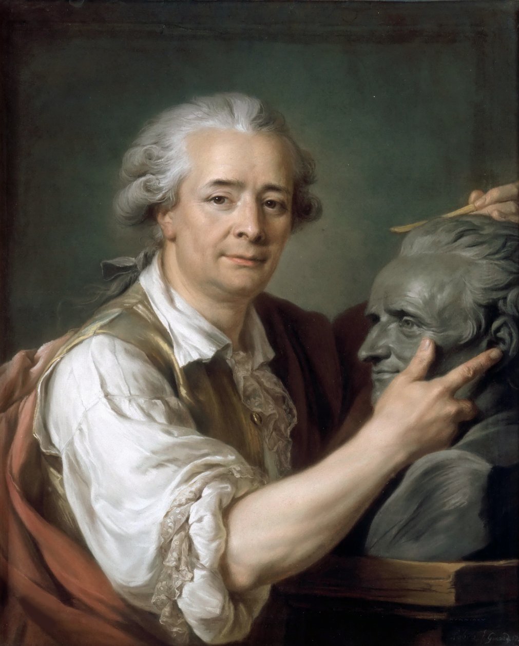 Augustin Pajou 1730-1809, öğretmeni Genç Lemoyne