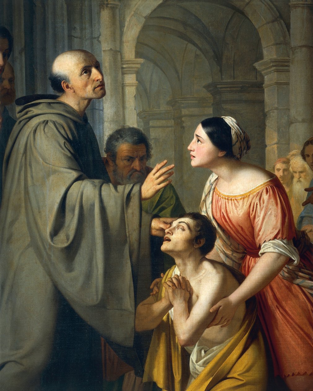 St Mauro Abbot genç kör adama görüş veriyor by Adeodato Malatesta or Malatesti