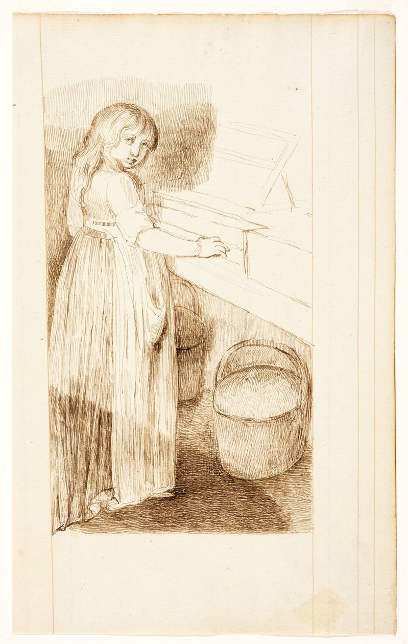 Fortepiano çalan bir kız by Adélaïde Marie Anne Castellas Moitte