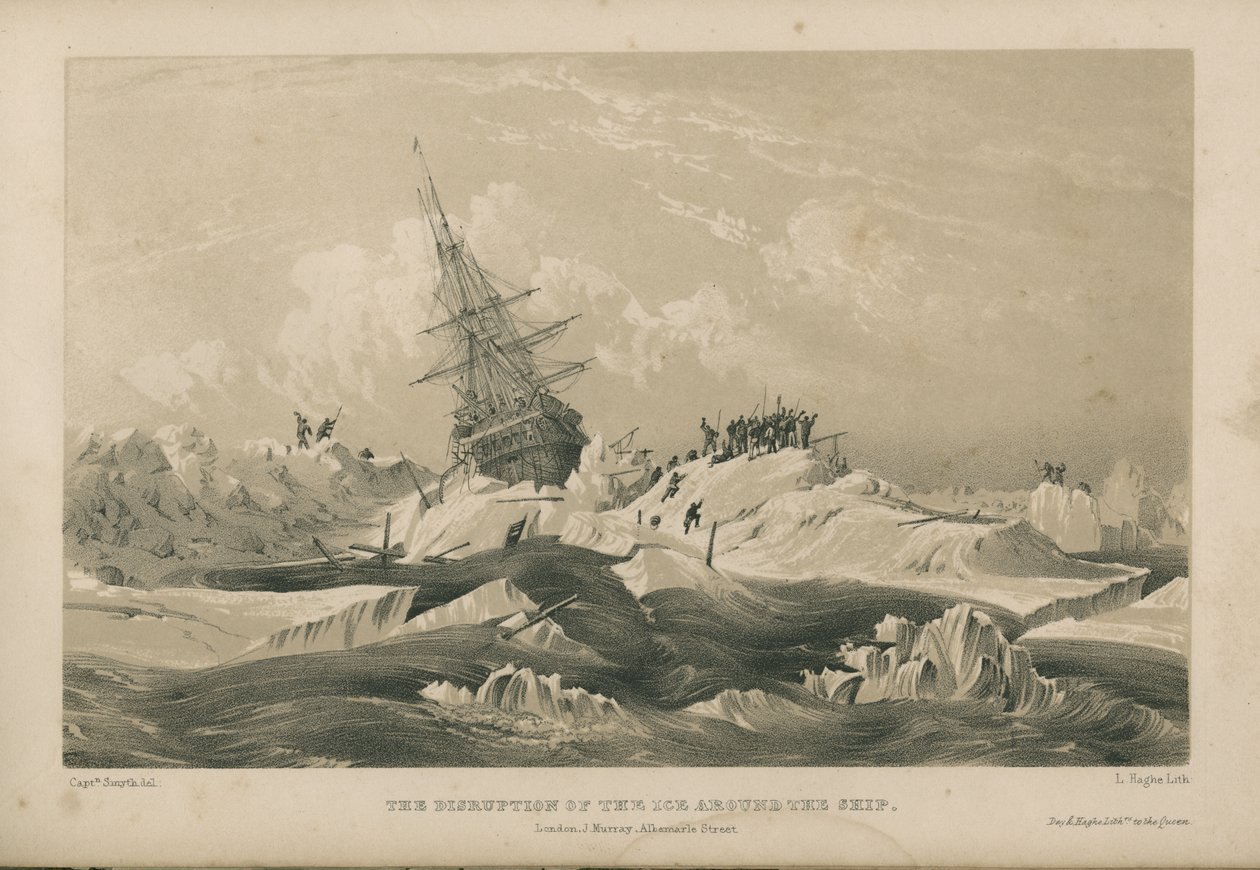 Gemi etrafındaki buzun bozulması by Admiral William Henry Smyth