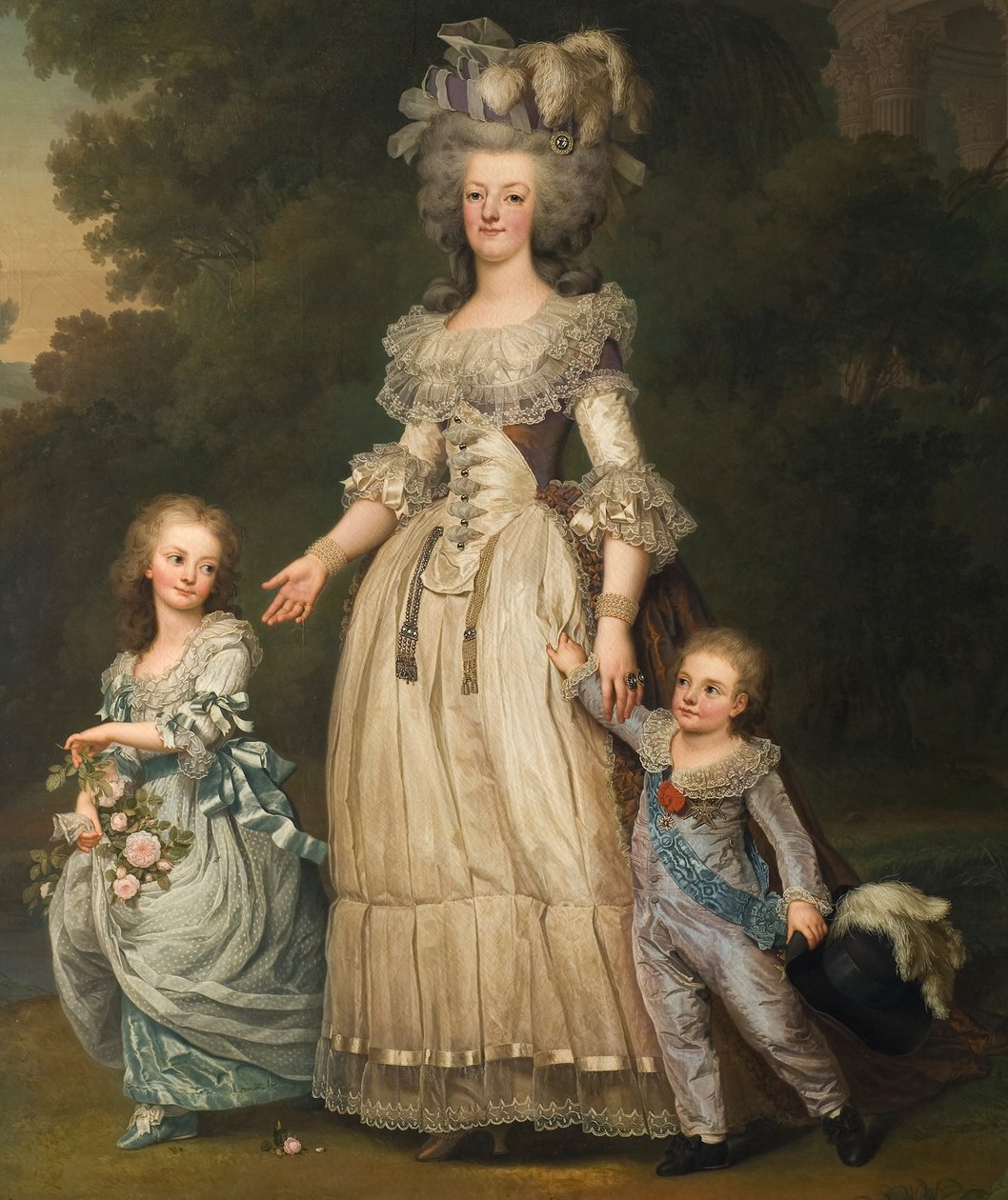 Marie Antoinette çocukları ile by Adolf Ulrich Wertmuller