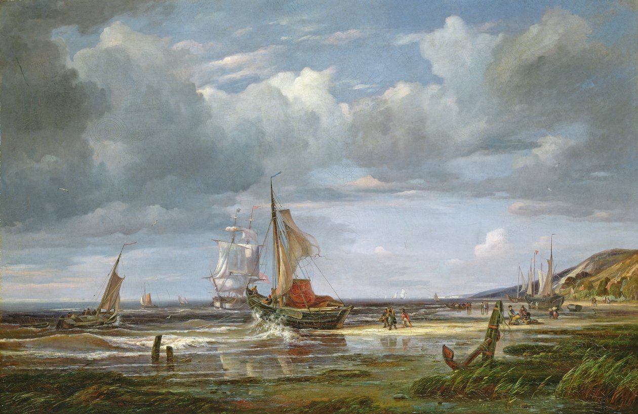 The Elbe at Blankenesee, 1844  by Adolf Vollmer