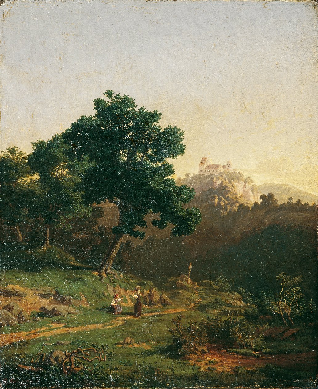 Kale ile Manzara by Adolf Christian Baumann