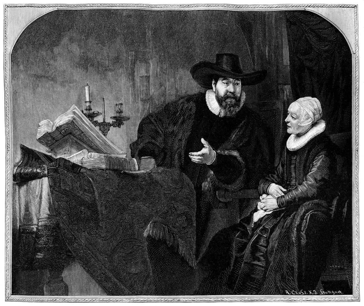 Renier Ansloo ve annesi, 1895. by Adolf Closs