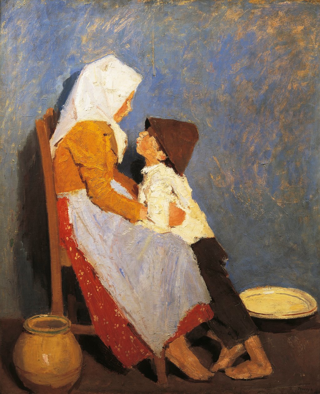 Macaristan, Budapeşte, Erkek ve kız kardeş by Adolf Fenyes