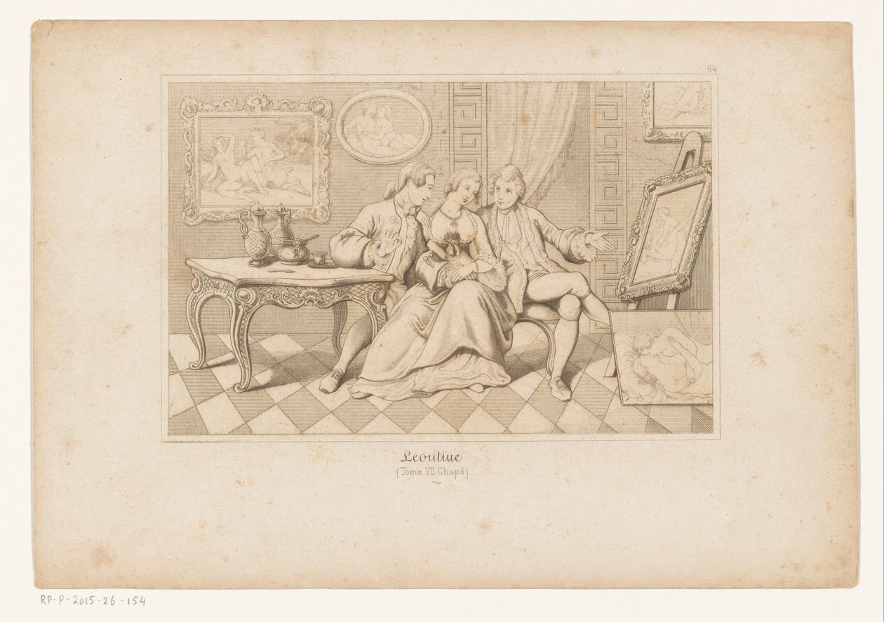 Casanova ve Matalone Dükü Leonilde ile Erotik Sanata Bakıyor by Adolf Gnauth