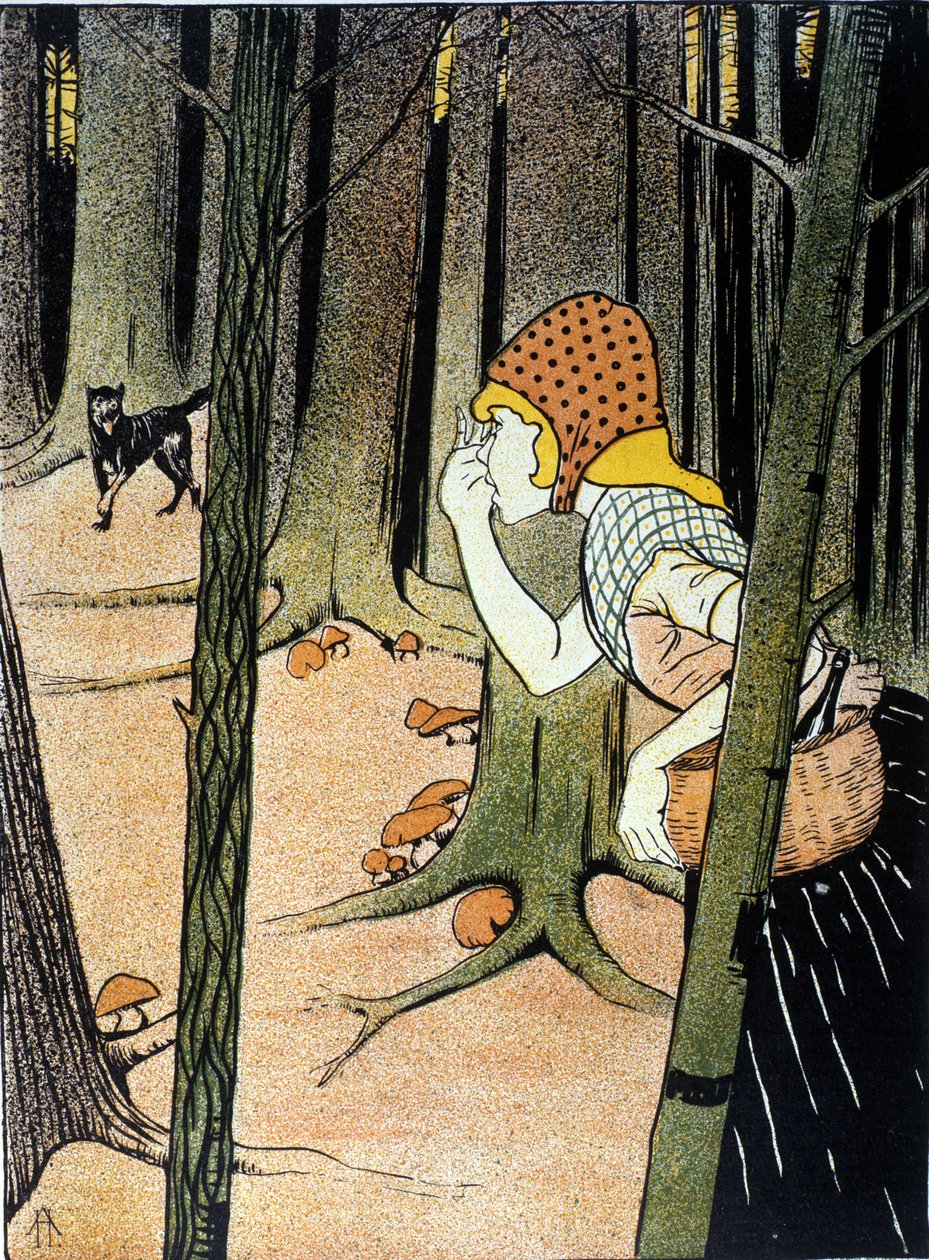 Kırmızı Başlıklı Kız. Jacob Grimm (1785-1863) ve Wilhelm Grimm (1786-1859) Kardeşlerin Hikayesi. Adolf Hofer