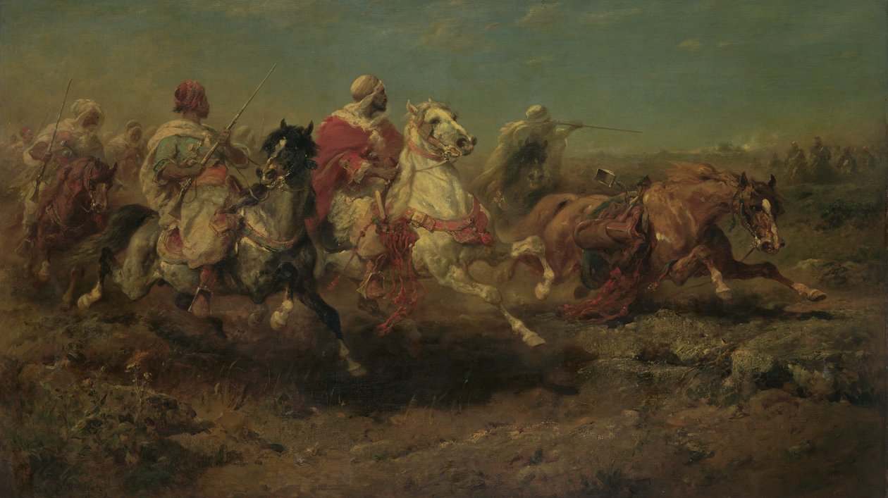 Saldırı (keten üzerine yağ) by Adolf Schreiyer