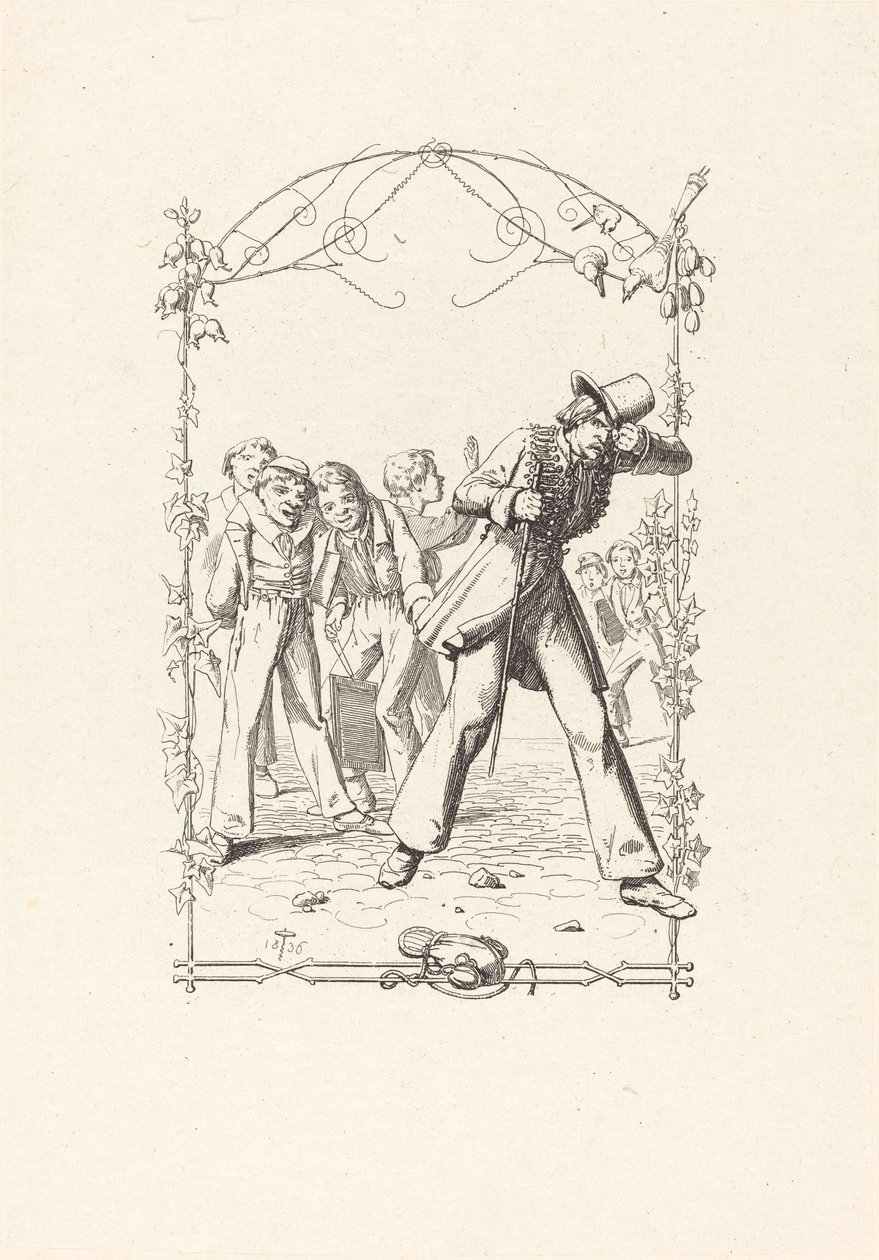 Peter Schlemihl Gölge Eksikliği İçin Alay Edildi by Adolf Schrodter