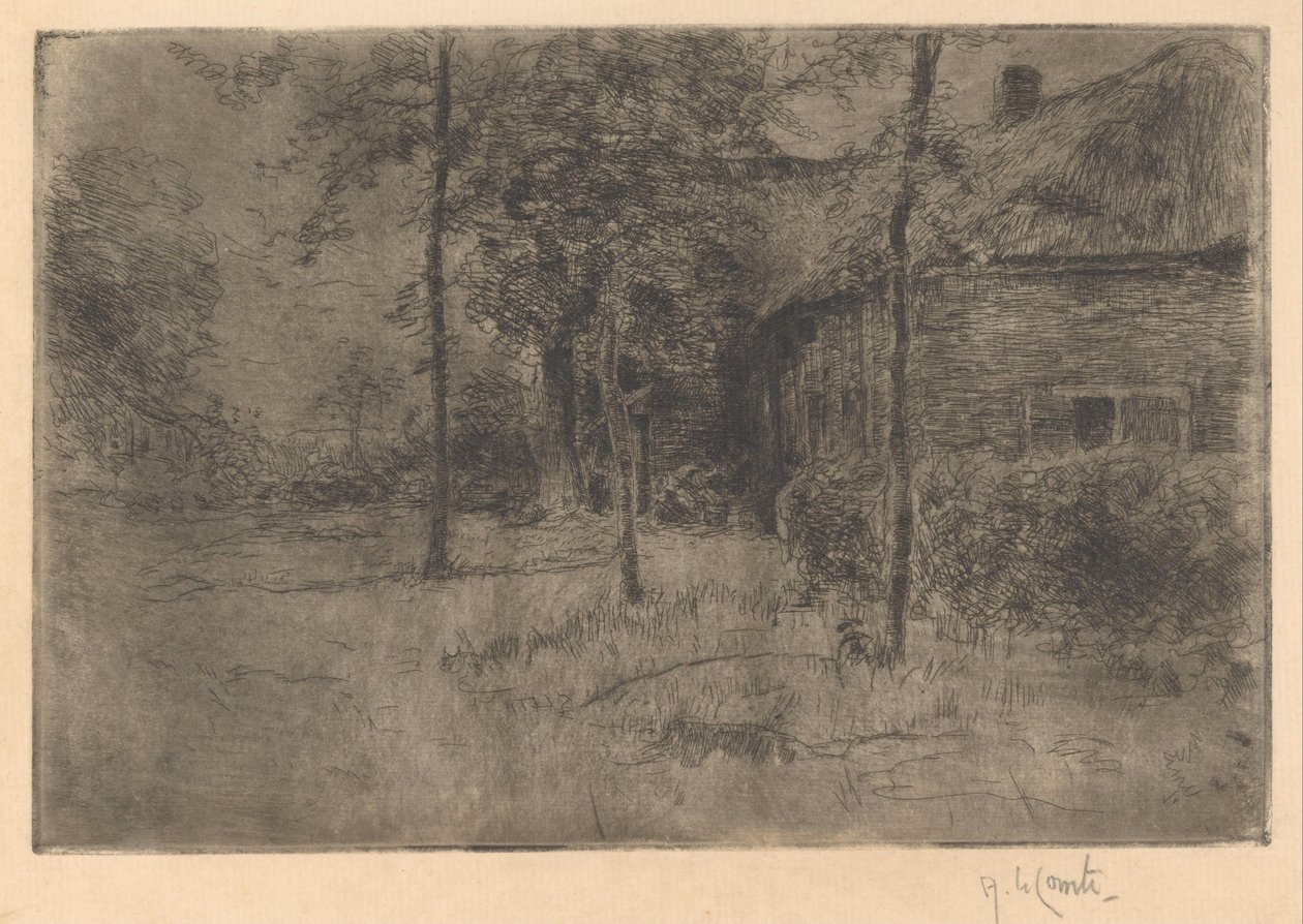 Sazdan Çiftlik Evi by Adolf le Comte (signed by artist)