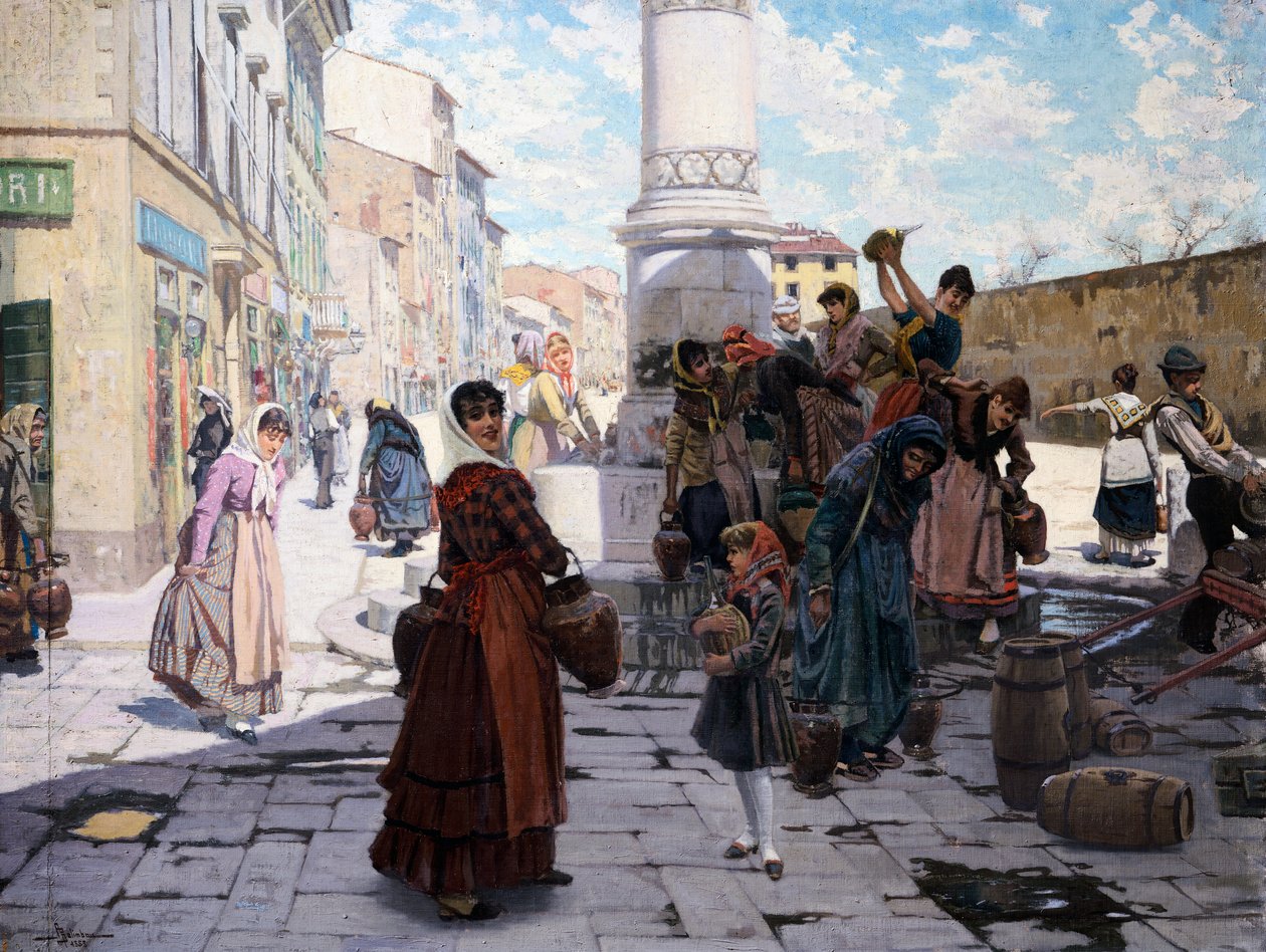 Çeşmedeki Kadınlar, Adolfo Belimbau (1845-1935) by Adolfo Belimbau
