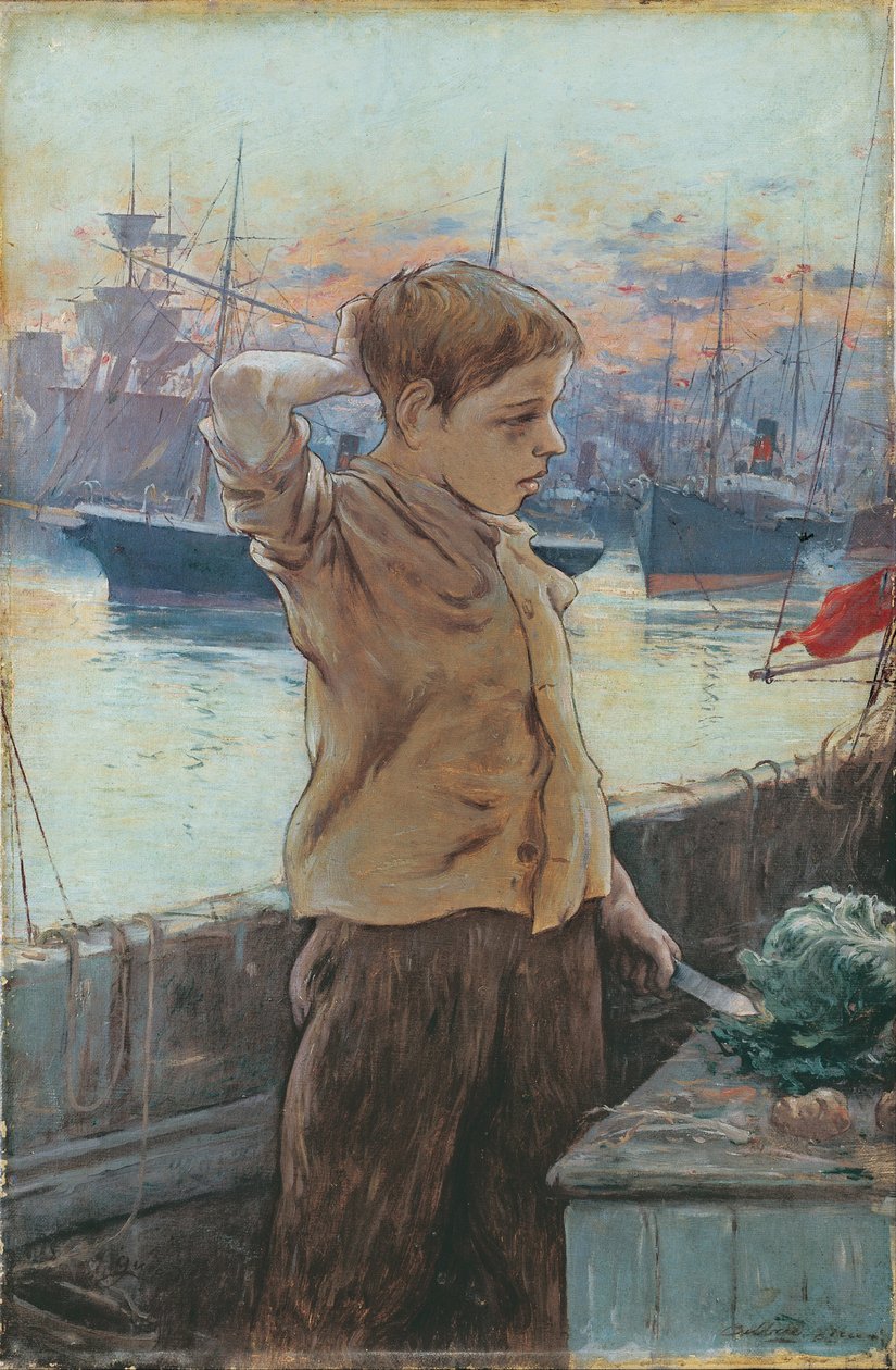gemiler çocuğu, 1887 by Adolfo Guiard y Larrauri