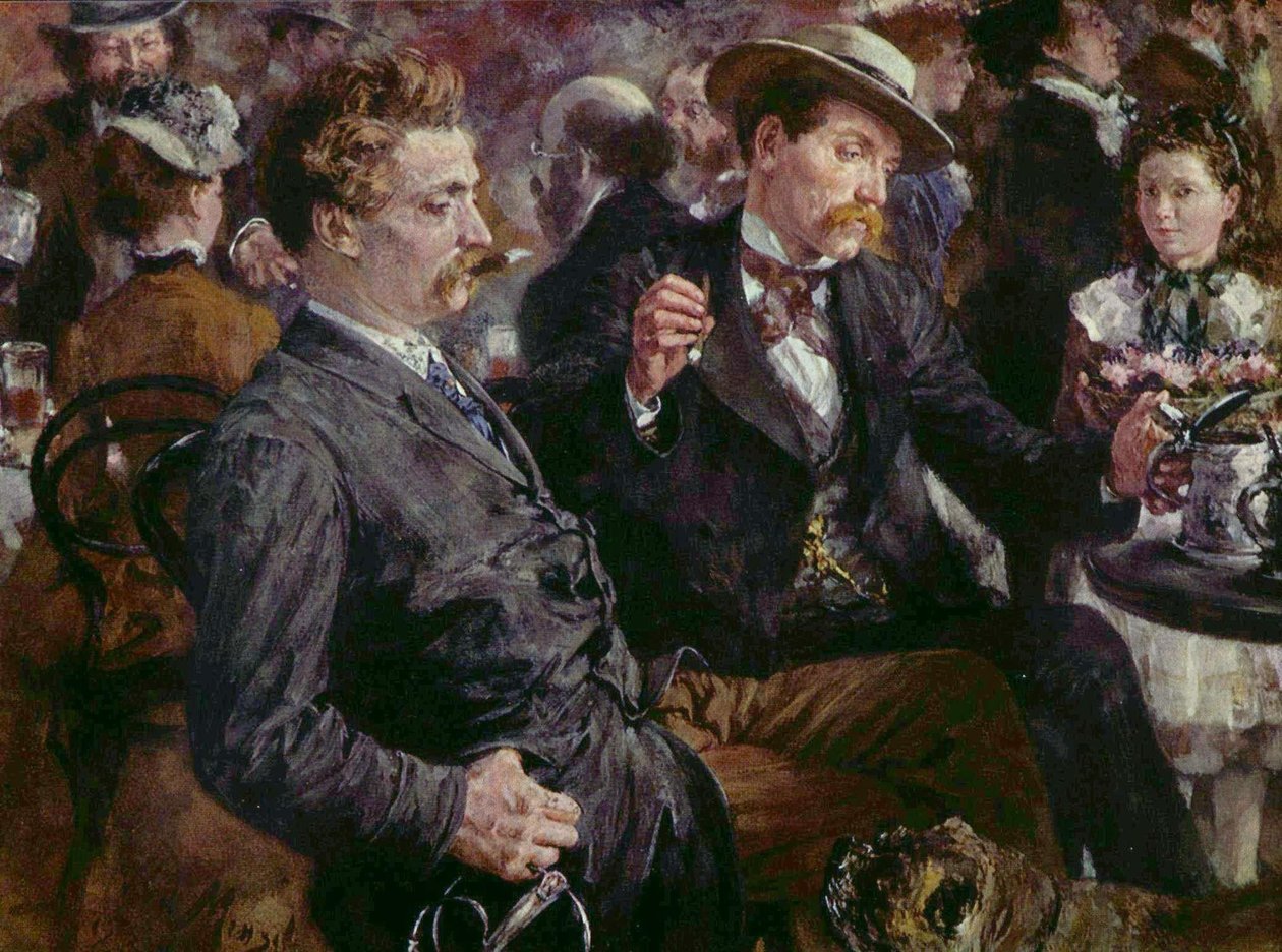 bira bahçesinde by Adolph Menzel