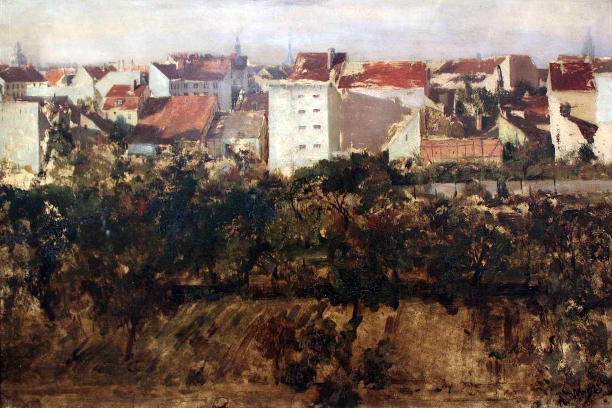 Arka binaların görünümü by Adolph Menzel