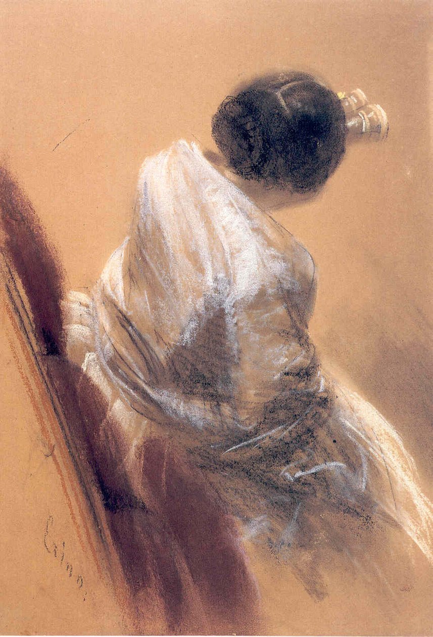 Opera gözlüklü bayan by Adolph Menzel