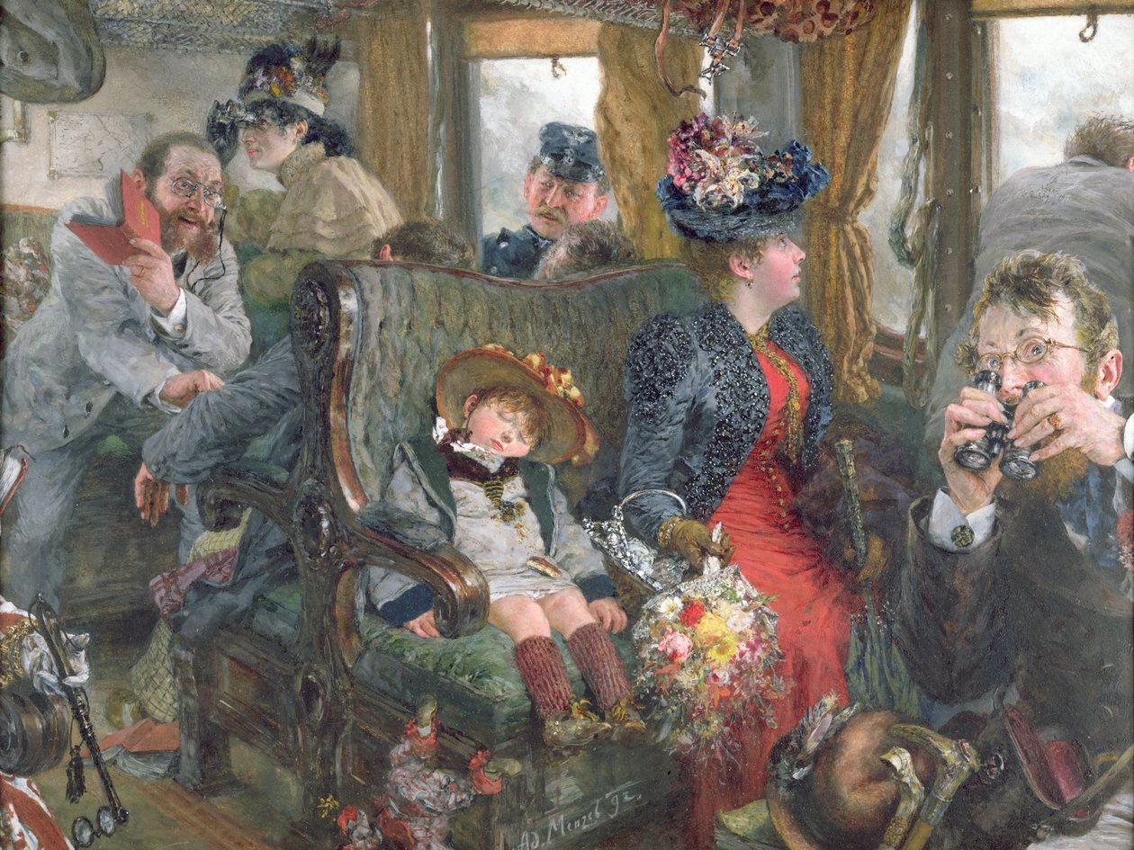 Güzel Kırsal Bir Yolculukta, 1892 by Adolph Menzel