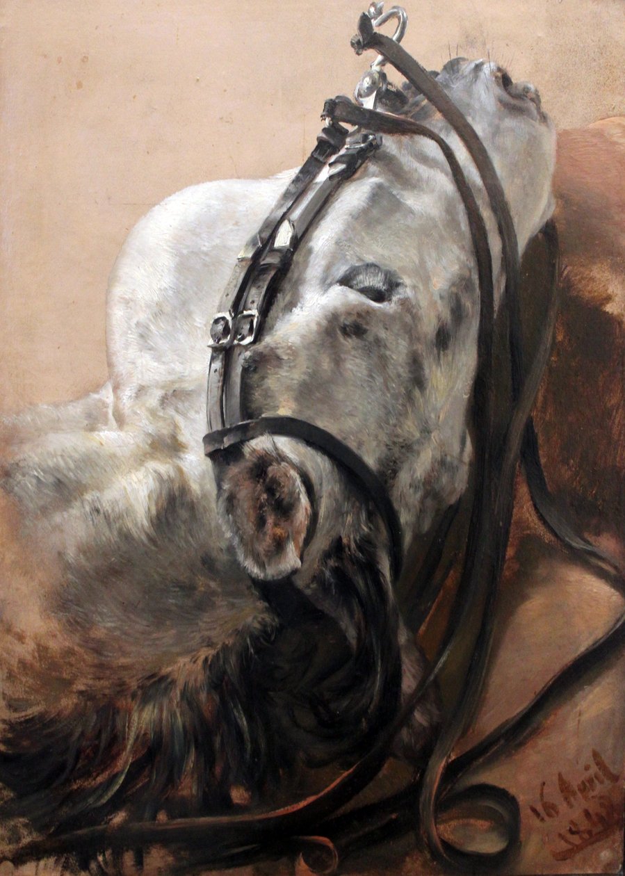 at çalışması by Adolph Menzel