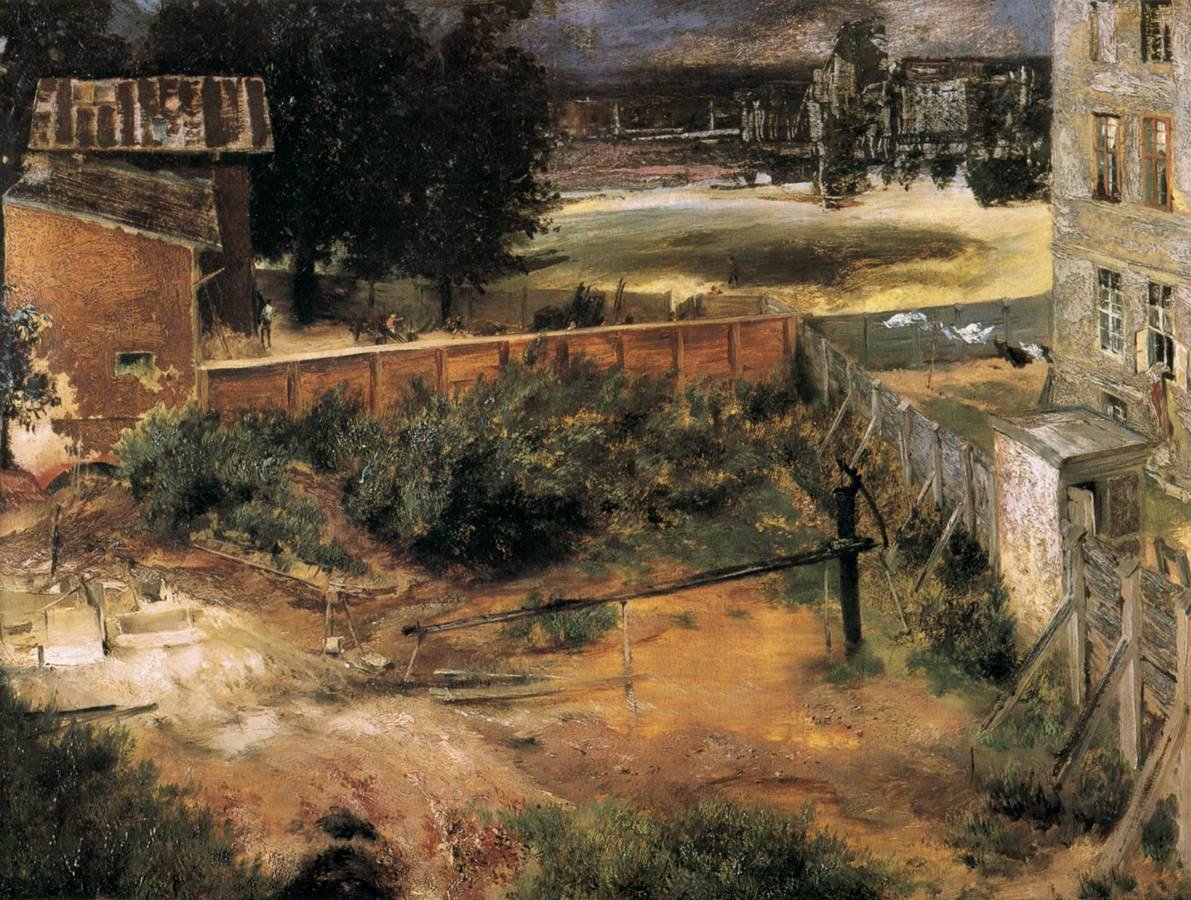 Evin Arkası ve Arka Bahçe by Adolph Menzel