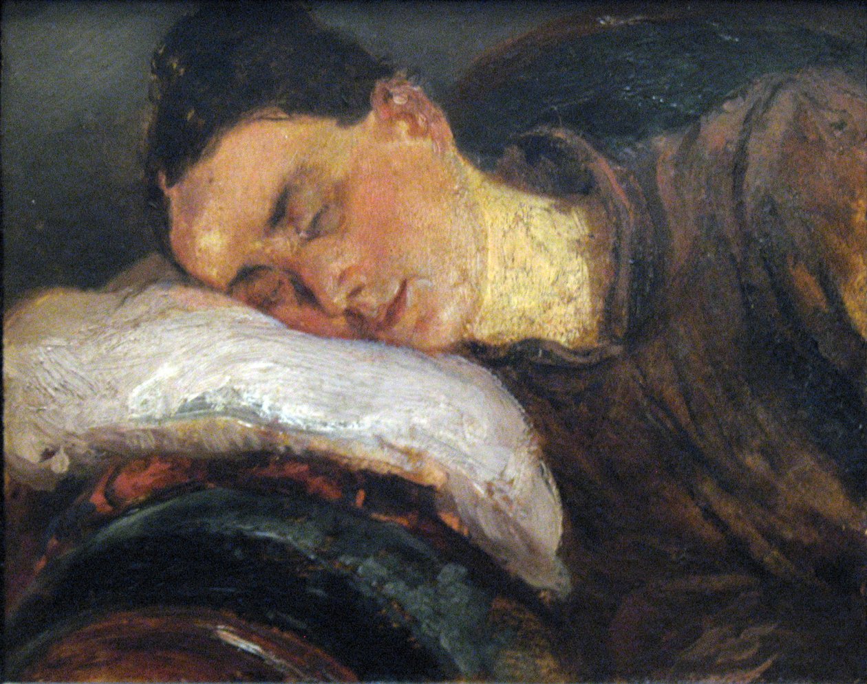 uyuyan kadın by Adolph Menzel
