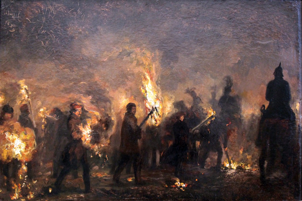 Studentenfackelzug by Adolph Menzel
