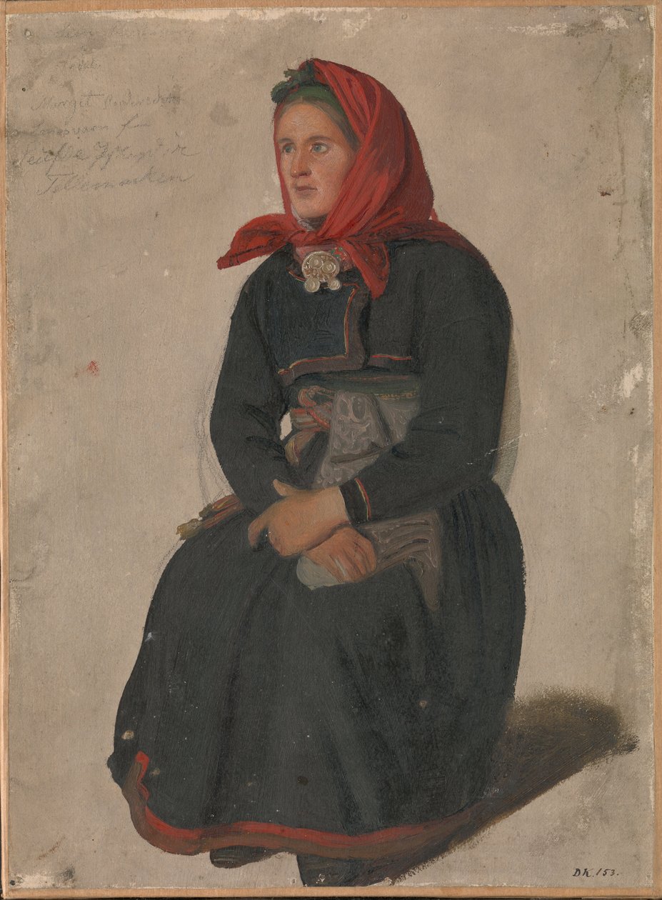 Telemarklı Köylü Kadın by Adolph Tidemand