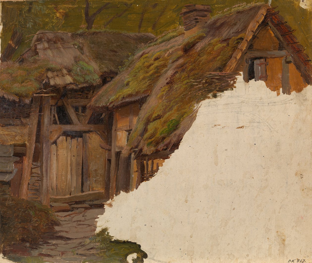 Eski bir Çiftliğin Çalışması by Adolph Tidemand