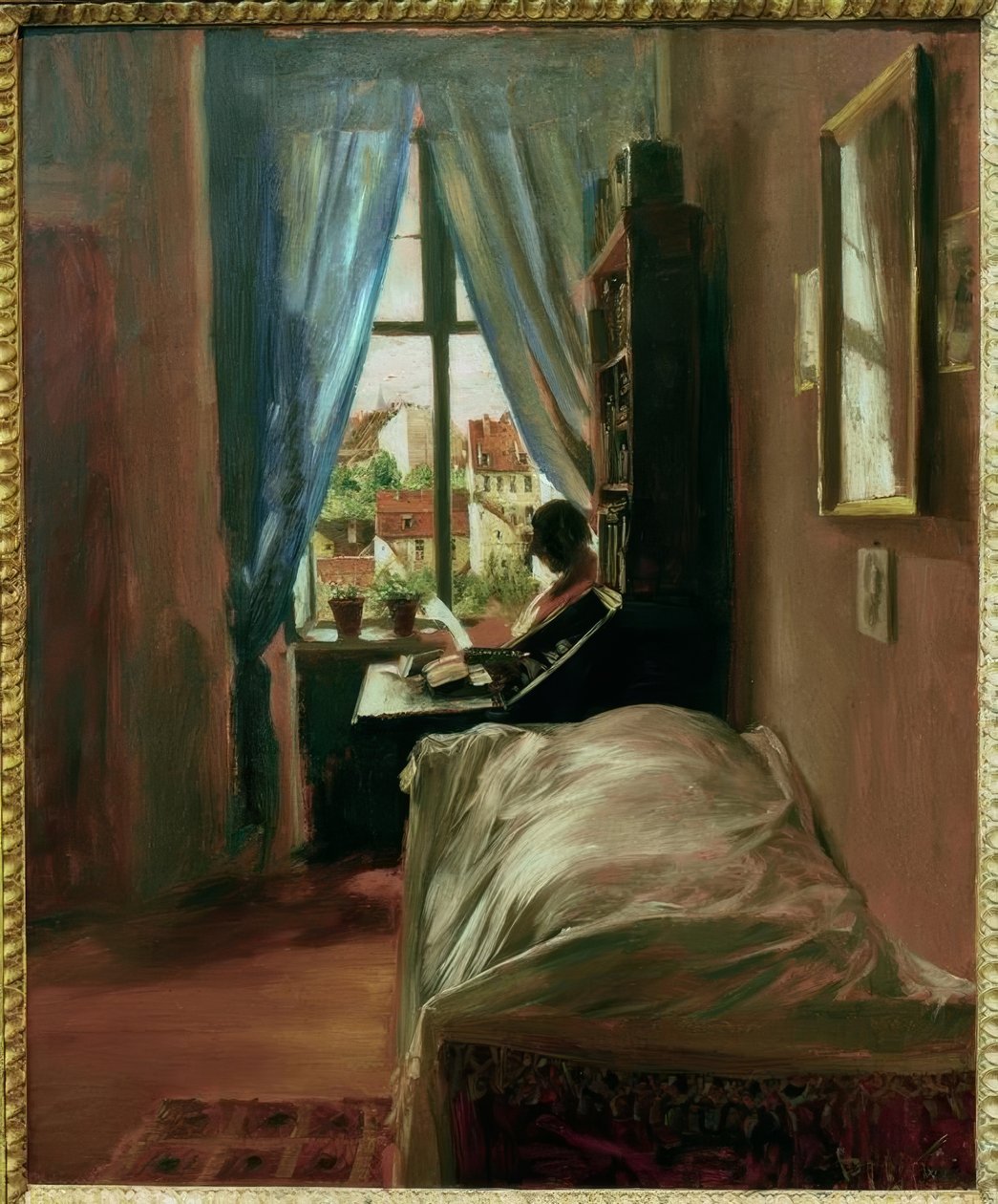 Sanatçının yatak odası by Adolph Menzel