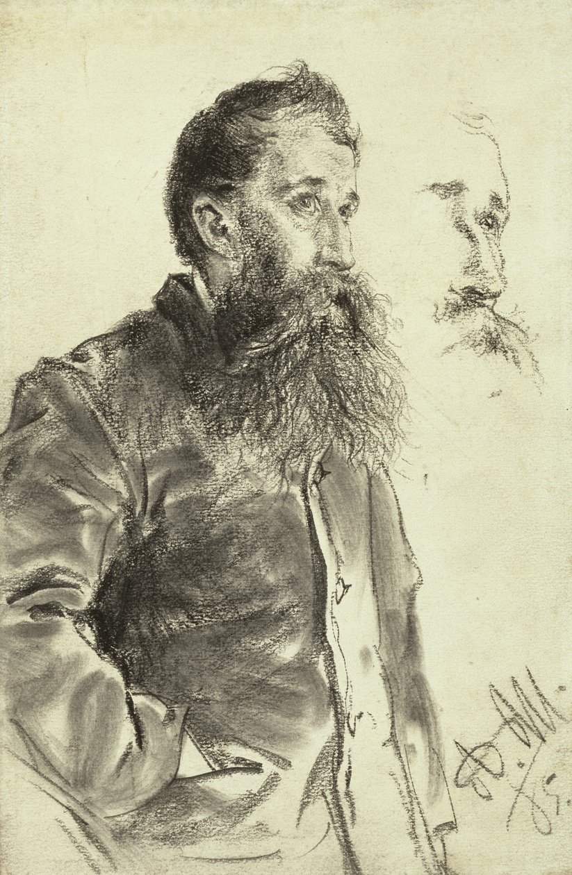 Eli Cebinde Sakallı Bir Adamın İncelenmesi, 1885 by Adolph Menzel
