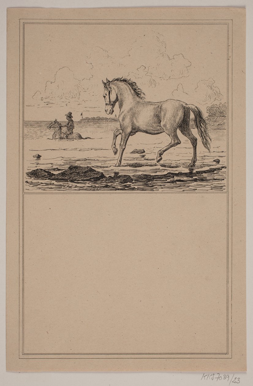 Sudaki at. No. 22 içinde Chr. Winther ve M. Rørbye, "Küçük Çocuklar için 25 Resim" by Johan Adolph Kittendorff
