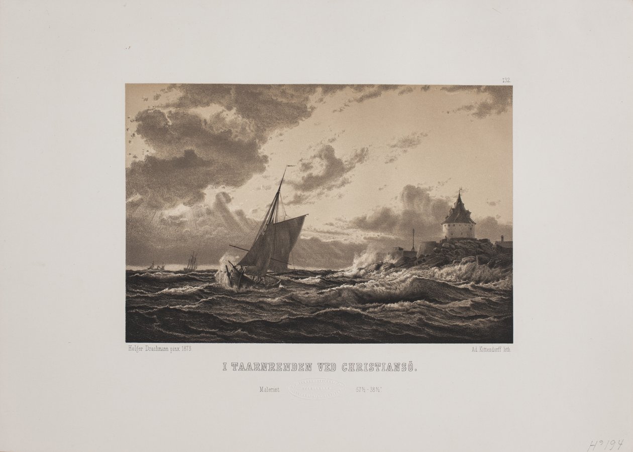 Christiansø'daki kule kanalında by Johan Adolph Kittendorff