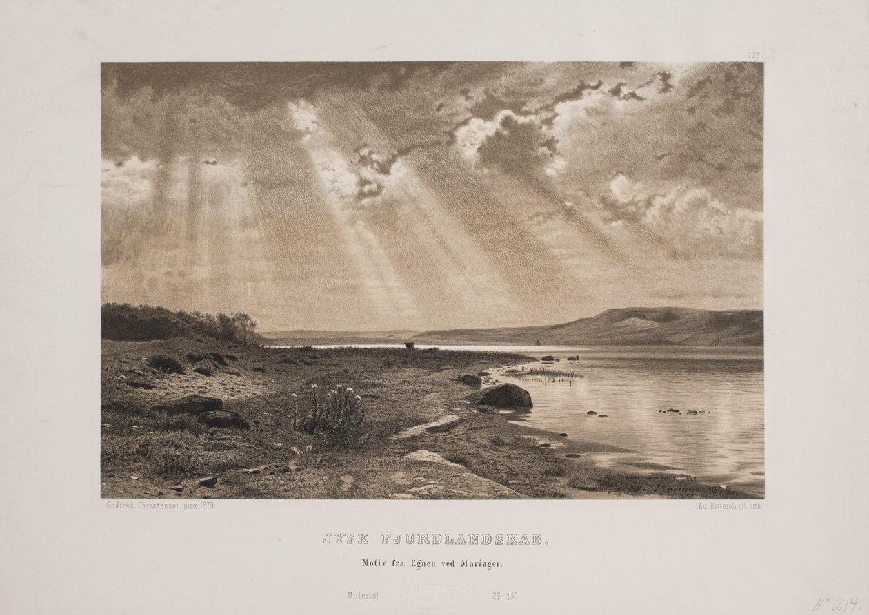 Jutland fiyort manzarası by Johan Adolph Kittendorff