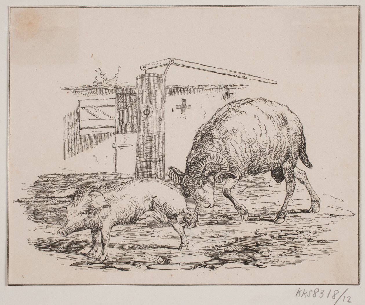 koç ve domuz by Johan Adolph Kittendorff