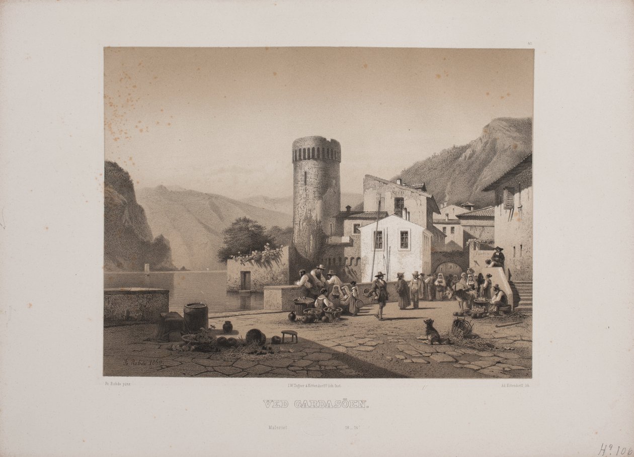 Garda Gölü'nde by Johan Adolph Kittendorff
