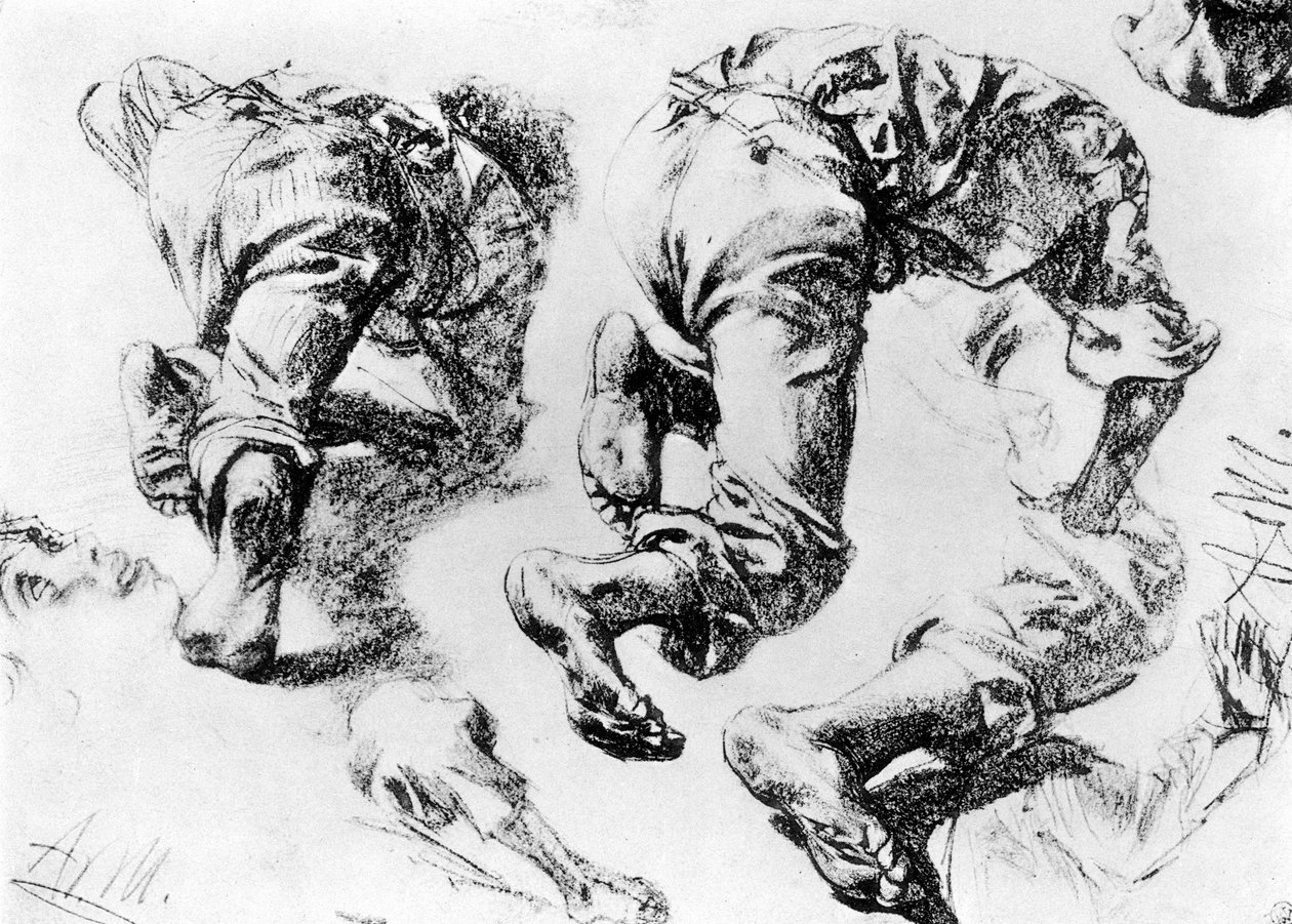 Bir sayfa eskiz, 1913. by Adolph Menzel