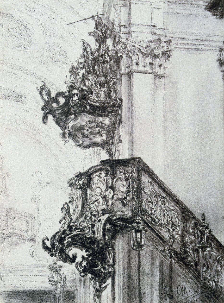 Mimari çalışma, 1830-1905 by Adolph Menzel