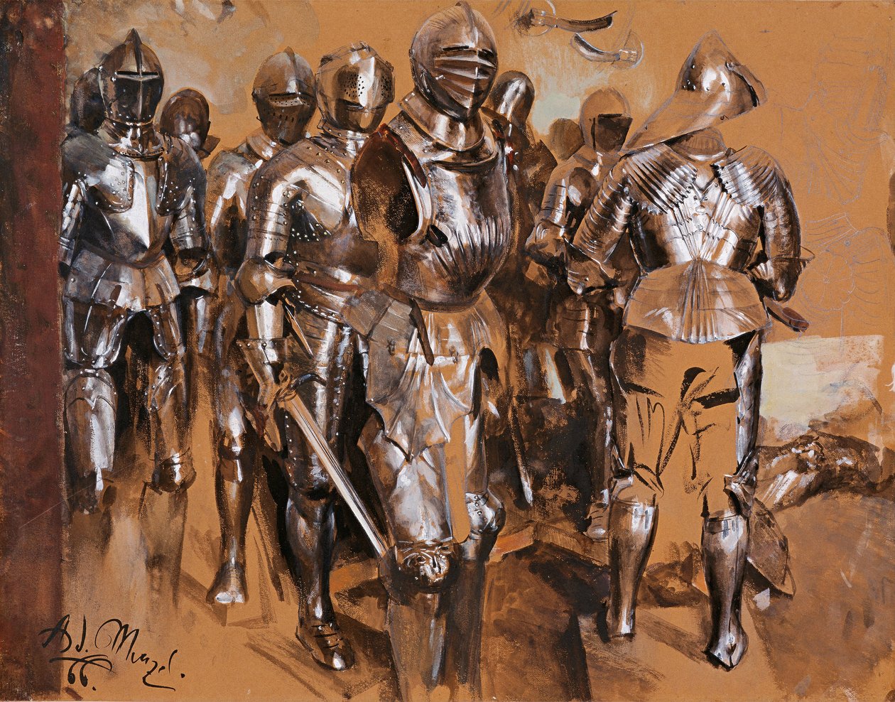 Zırh Odası Fantezi, 1866 by Adolph Menzel